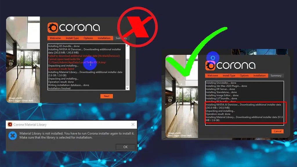 Khắc phục không cài được thư viện của Corona Khắc Phục Không Cài Được Thư Viện Của Corona
