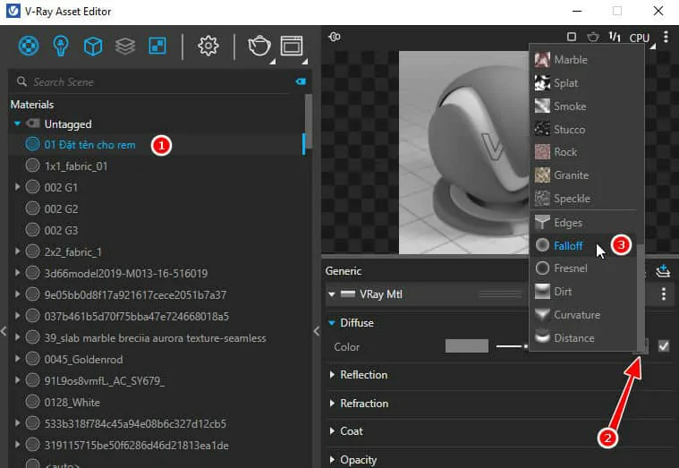 Cách tạo vật liệu cơ bản trong vray Sketchup Vật Liệu Cơ Bản Trong Vray Sketchup