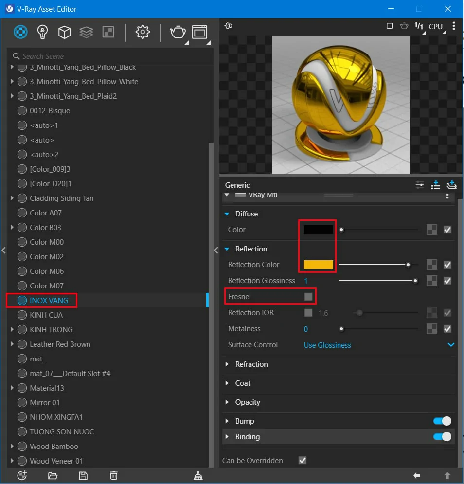 Cách tạo vật liệu cơ bản trong vray Sketchup Cách Tạo Vật Liệu Cơ Bản Trong Vray