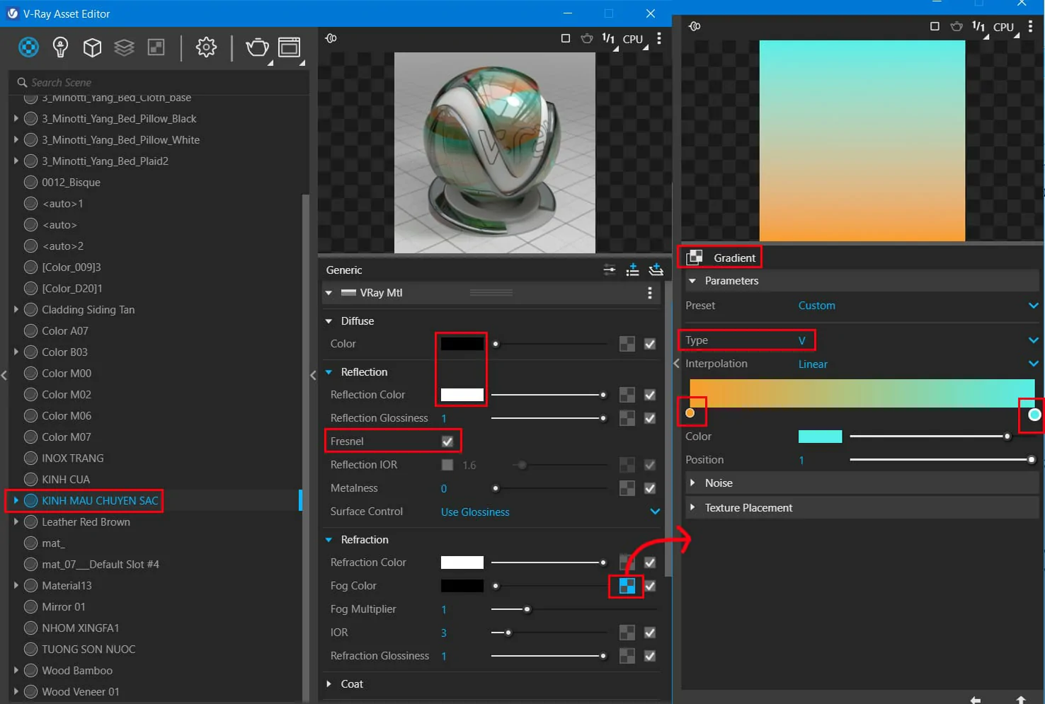 Cách tạo vật liệu cơ bản trong vray Sketchup Cách Tạo Vật Liệu Cơ Bản Trong Vray