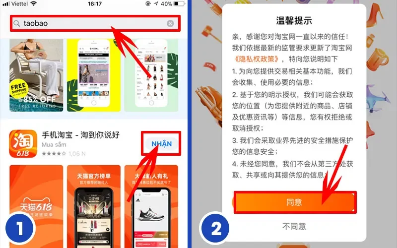 Cách mua hàng trên taobao an toàn và tiết kiệm Đặt hàng taobao bằng cách sử dụng app order Taobao trên điện thoại