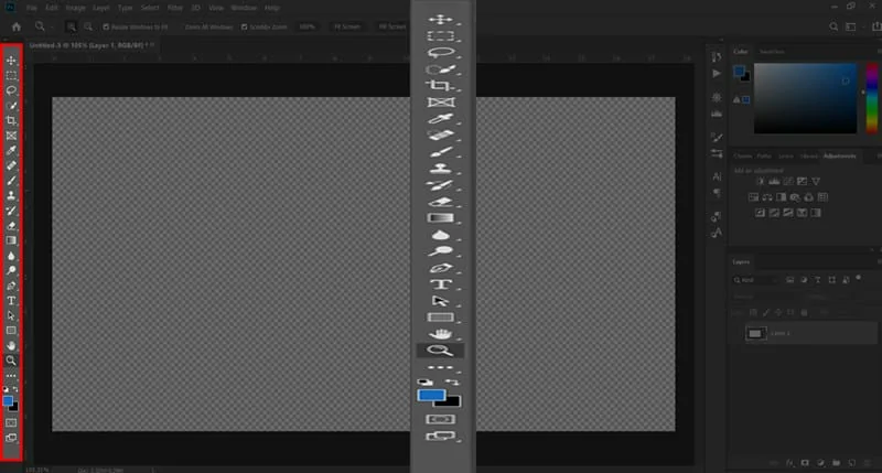 Hướng dẫn sử dụng Photoshop cho người mới bắt đầu Thanh Công Cụ Trong Photoshop