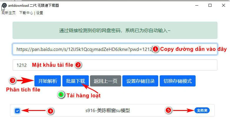 Hướng dẫn tải file trên pan baidu không cần tài khoản Tạo Đường Dẫn Lưu File Khi Tải Về