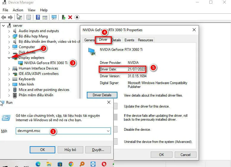 Khắc phục lỗi Enscape Render bị văng file Kiểm tra driver vga cập nhật hay chưa