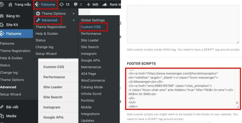 code hien thi hotline tren website Code hiển thị hotline