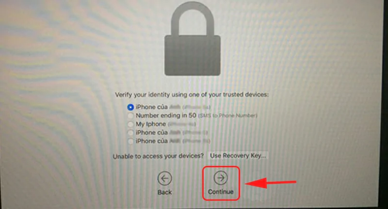 Cách Reset mật khẩu macbook chỉ vài bước Xác nhận thông tin Apple