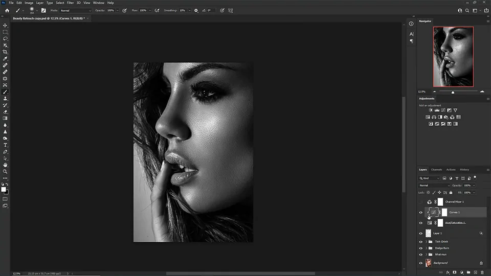Công thức cách làm mịn da nâng cao trong Photoshop chi tiết Hoàn thành