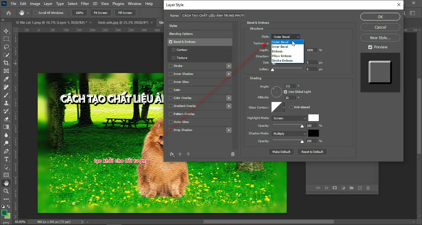 Cách tạo chất liệu ảnh trong photoshop Cách tạo chất liệu ảnh trong photoshop