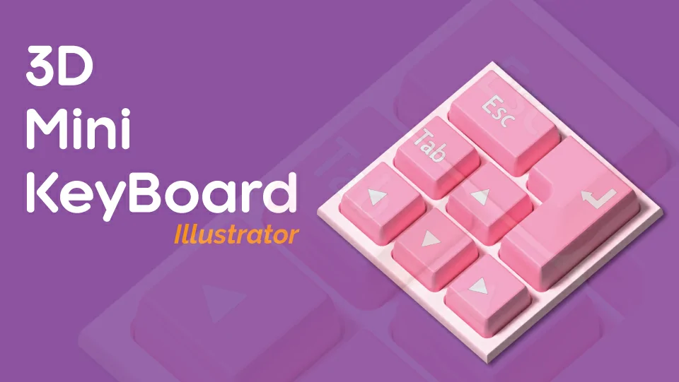 Cách tạo bàn phím 3D trong illustrator Cách tạo bàn phim 3D trong illustrator