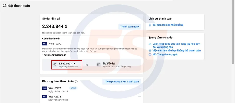 Các ngưỡng thanh toán Facebook Ads Các Ngưỡng Thanh Toán Facebook Ads