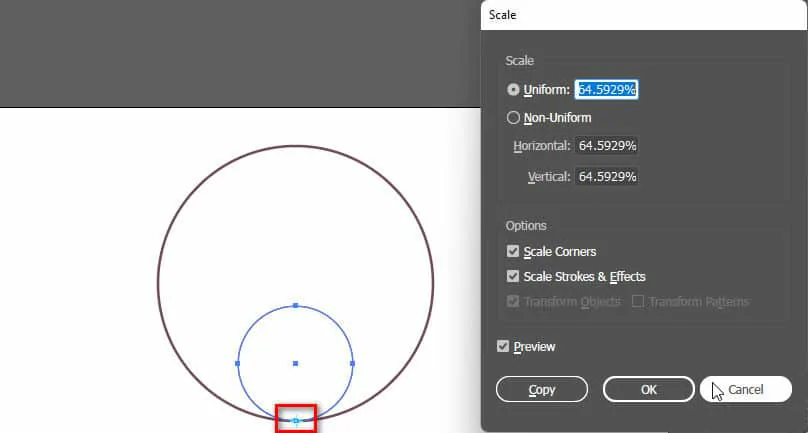 Hướng dẫn sử dụng công cụ Scale tool của illustrator