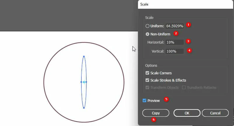 Hướng dẫn sử dụng công cụ Scale tool của illustrator