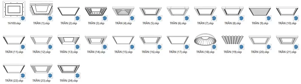 Thư Viện Trần Cho Sketchup