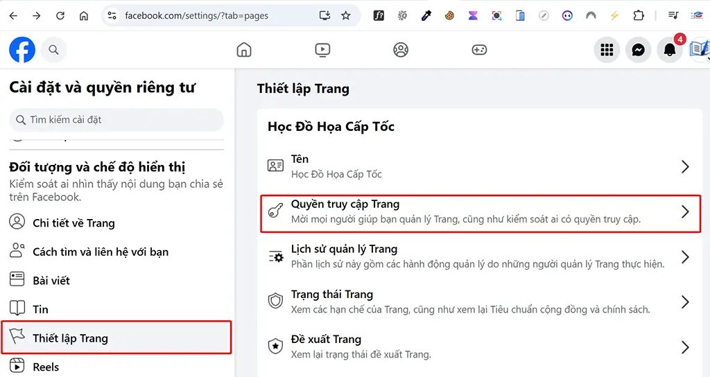 Cach them quan tri vien cho page 3 Cách thêm quản trị viên cho page