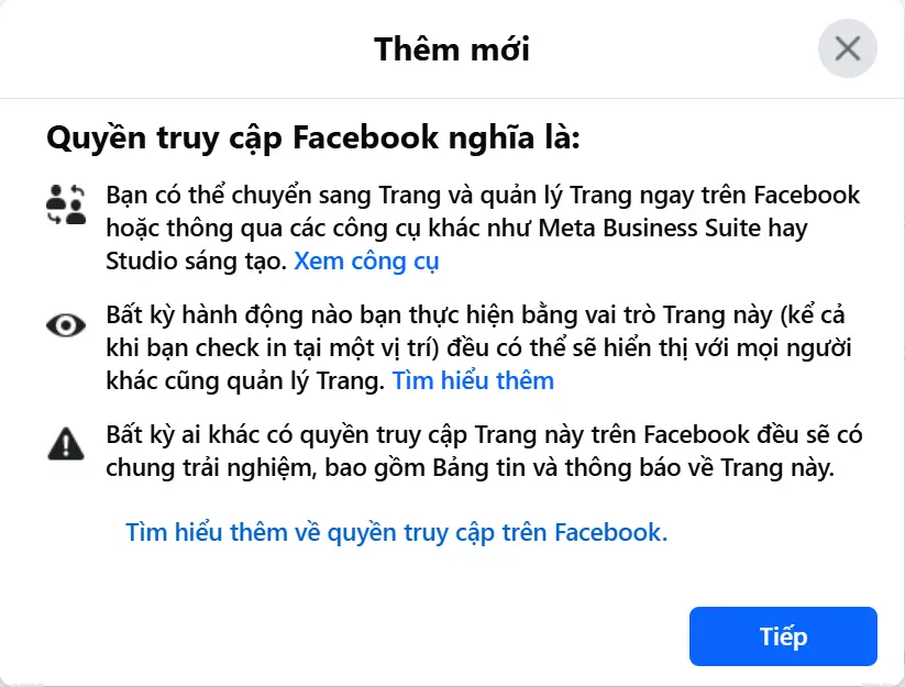 Cach them quan tri vien cho page 5 Cách thêm quản trị viên cho page