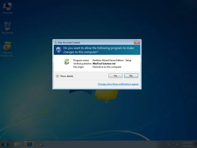Cách chia ổ cứng win 7 10 11 cực nhanh và hiệu quả bằng Partition Wizard 3 Hộp thoại xác nhận cho phép cài đặt ứng dụng