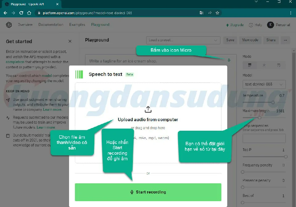 Cách tạo nội dung tự động bằng Playground Open Ai miễn phí 4 Image