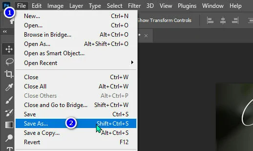 Cách lưu file trên Photoshop mới nhất 2 Cách lưu file bằng chức năng (Save as) trên photoshop